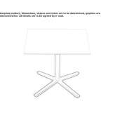 Solid Surface Low Square Coffee Table with 4 Star Base Cabreuva