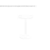 Round wooden high side table Carencro