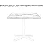 Low square marble coffee table with 4 star base Cabreuva