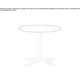 Techstone round coffee table with 4-star base Cabreuva