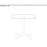Techstone Square Coffee Table with 4 Star Base Cabreuva
