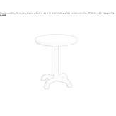 Round wooden coffee table with 4-star base Ragoli