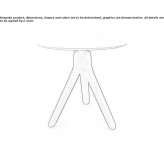 Okrągły stolik kawowy Solid Surface Baone