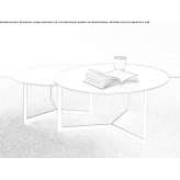 Round wooden coffee table Aianteio