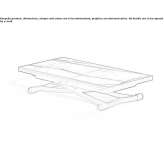 Extendable table with glass top Wonck