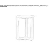 Round wooden side table Orsay