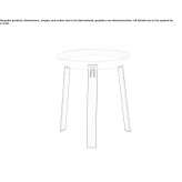 Round side table with tray Weipa