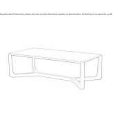 Rectangular wooden coffee table Orsay