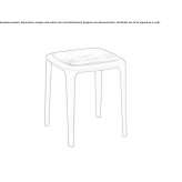 Square coffee table Orsay