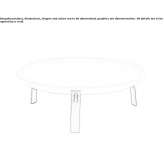Round coffee table with tray Weipa