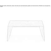 Rectangular wooden coffee table Orsay