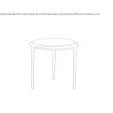 Round coffee table Orsay