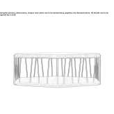 Low hexagonal wooden coffee table Orsay