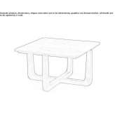 Square wooden coffee table Orsay