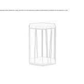 Hexagonal wooden side table Orsay