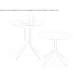 Round high side table Cuyamel