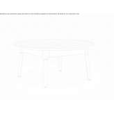 Round coffee table made of wooden veneer Ghilad