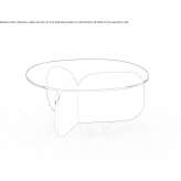 Oval glass coffee table Redondo