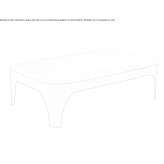 Prostokątny stolik kawowy ze stali i blatem z kamienia porcelanowego Nieva