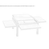 Low coffee table made of solid wood Iffendic