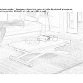 Extendable coffee table made of eco-wood, height adjustable Overveen