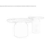 Marble coffee table with clay base and marble top Basye