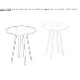 Low round metal coffee table Lesquin