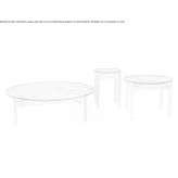 Low round coffee table made of marble Lari