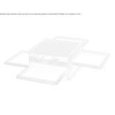 Low solid wood coffee table with tray for the living room Lastrup