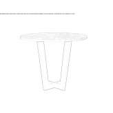Round coffee table made of Carrara marble Poppi