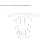 Round coffee table made of beech wood Poppi