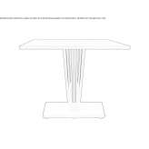 Square high side table made of powder-coated steel Imbe