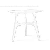 Round walnut coffee table Robecq