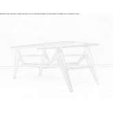 Low coffee table made of wood and glass with storage space Obfelden