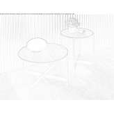 Round coffee table in marble and metal Chiajna
