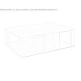 Low rectangular coffee table made of glass Cualac