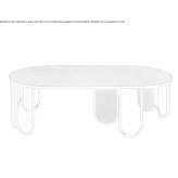 Oval iron coffee table Davod
