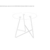 Round coffee table with transparent glass top Dragus