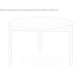 Low round coffee table made of MDF Plav
