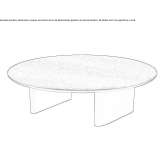 Round wooden coffee table for the living room Mizque