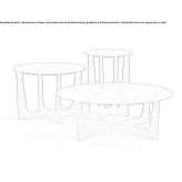 Round marble coffee table Turia