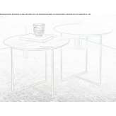 Round table made of steel and wood Chora