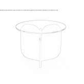 Round glass coffee table Redondo