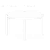 Low square coffee table made of MDF Plav