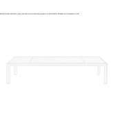 Rectangular coffee table made of tanned leather Lenoir