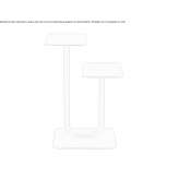 Painted metal coffee table Elon