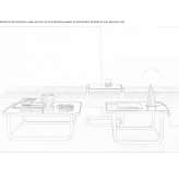Glass coffee table Baiao