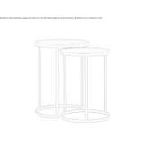 Round wooden high side table Parbold