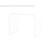 Low rectangular coffee table made of glass Cornutel