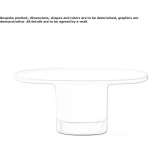 Oval ceramic coffee table Ranilug
